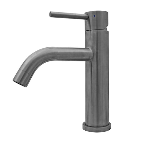 Whitehaus Waterhaus Lead-Free SS Sgl Lever Elevated Lavatory Faucet, Gunmetal WHS8601-SB-GM